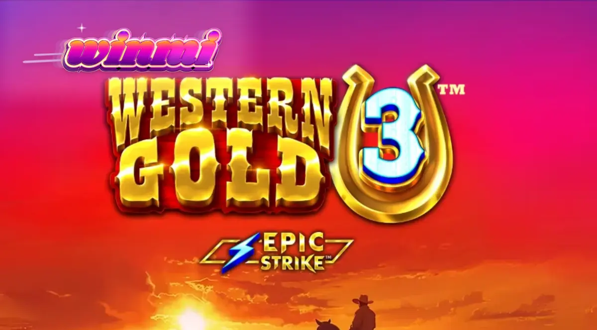 Interface do jogo Western Gold 3 com elementos do Velho Oeste e escada de prêmios.